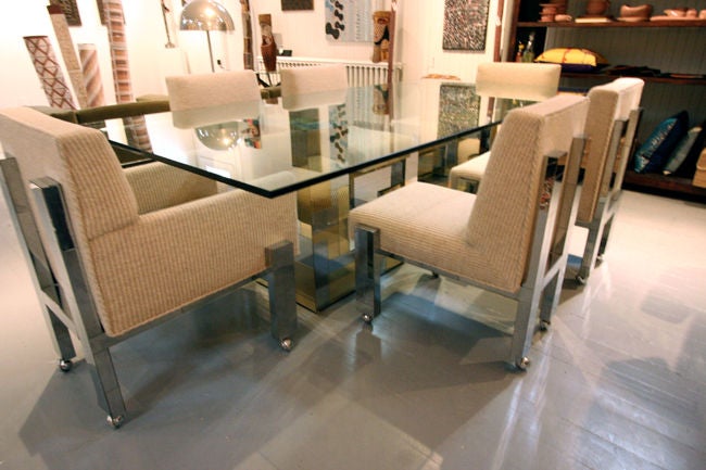 Late 20th Century Cityscape Dining Table by Paul Evans