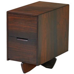 A Rare Rosewood Cabinet On Pedestal Base George Nakashima 12