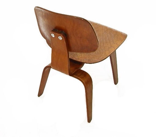 Mid-20th Century Early walnut Charles Eames DCW Chair by Evans
