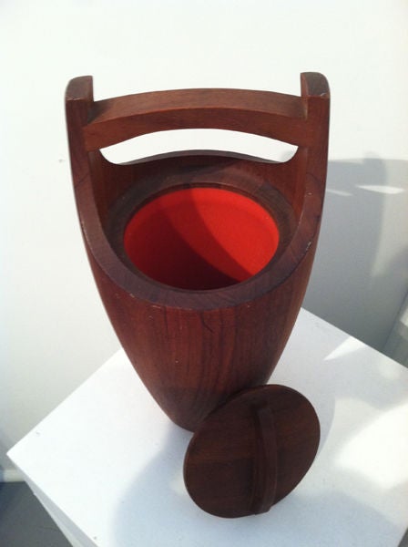 Teak Ice Bucket by Jens Quistgaard for Dansk In Good Condition For Sale In Hudson, NY