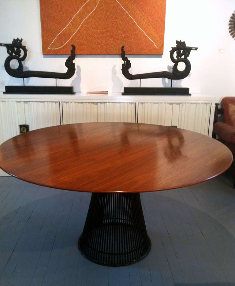 American Vintage Warren Platner Round Dining Table Bronze Base Knoll