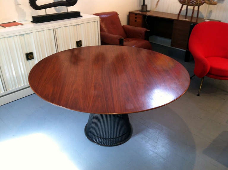 Vintage Warren Platner Round Dining Table Bronze Base Knoll 3