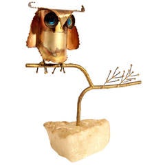 "Owl on Branch," Early sculpture by Curtis Jere 3