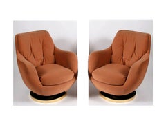 Pair of swivel lounge chairs Milo Baughman Thayer Coggin