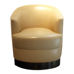 Leather and Chrome Lounge Chair Karl Springer Leather and Chrome Lounge Chair Karl Springer