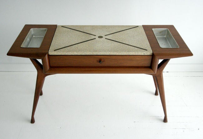 Mid-Century Modern Italian Console or Sofa Table Ico Parisi Style