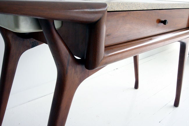 Mid-20th Century Italian Console or Sofa Table Ico Parisi Style
