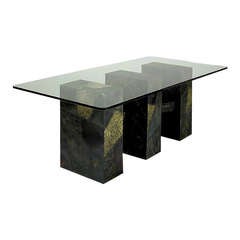Paul Evans Sculpted Bronze Dining Table 1