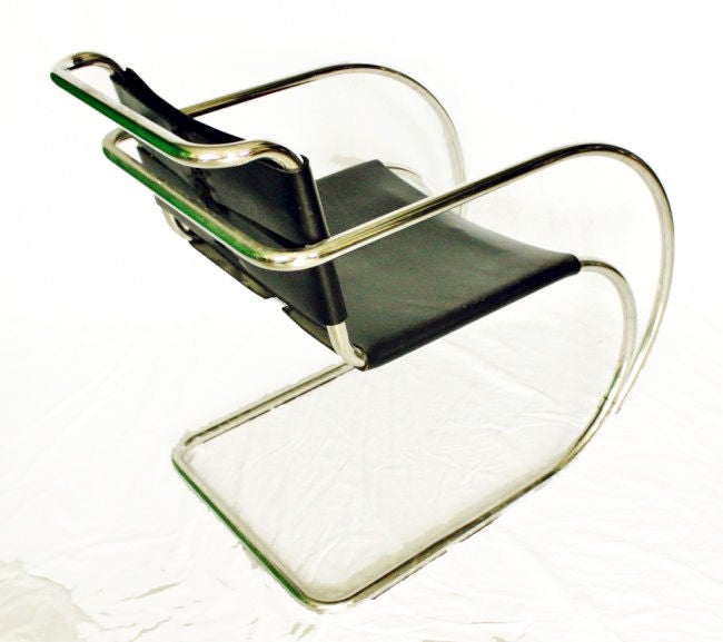 Pair MR 20 Lounge chairs Mies Van Der Rohe In Good Condition In Atlanta, GA