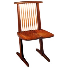 A Special Walnut Conoid Chair by George Nakashima 6