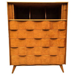 Wavy Front Tall Dresser by Edmond J. Spence 9