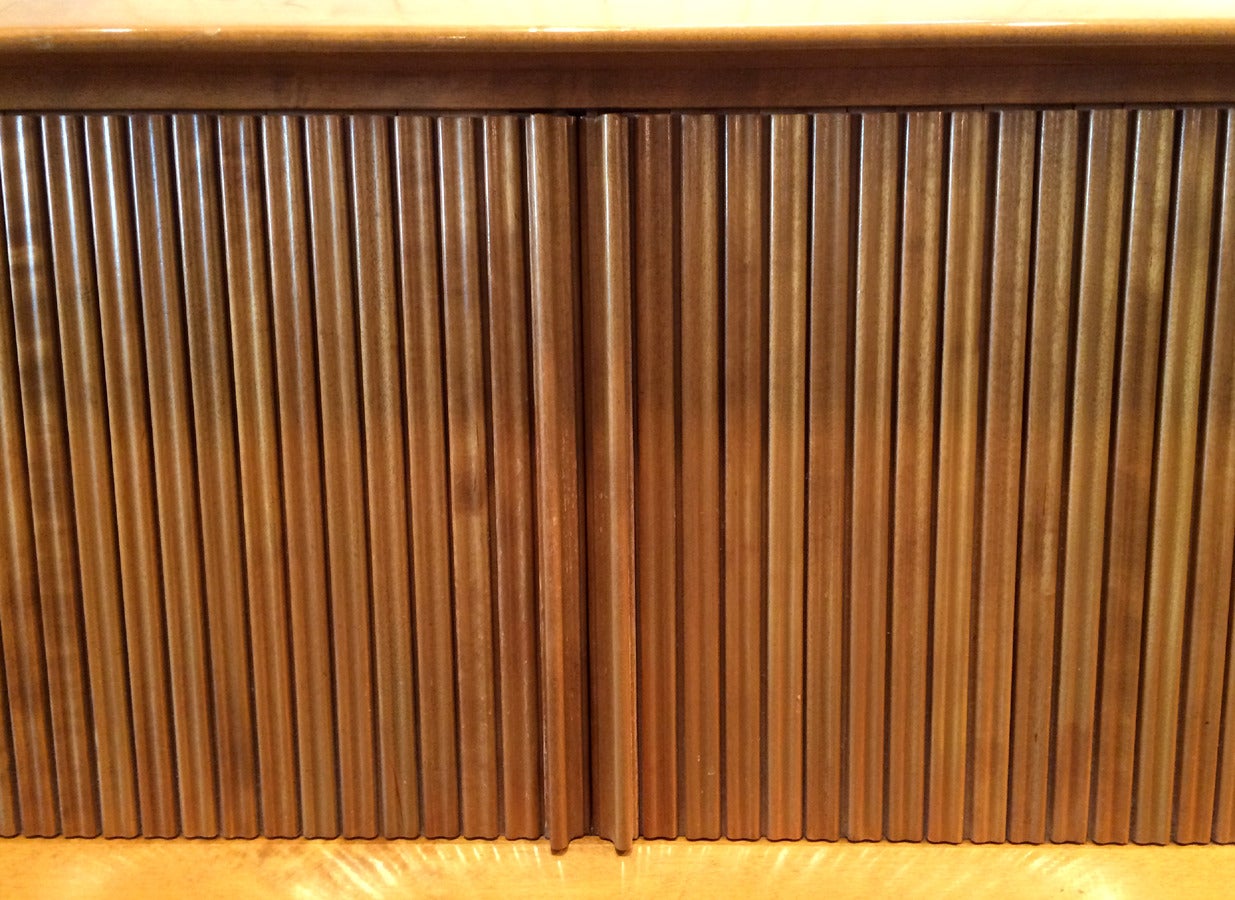 Mid-20th Century Wavy Front Tall Dresser by Edmond J. Spence