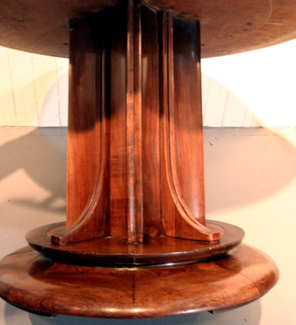 20th Century Art Deco Oak Marquetry Round Table Dutch