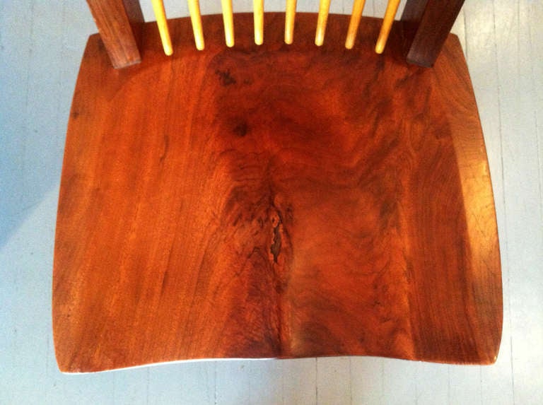 American A Special Walnut Conoid Chair by George Nakashima