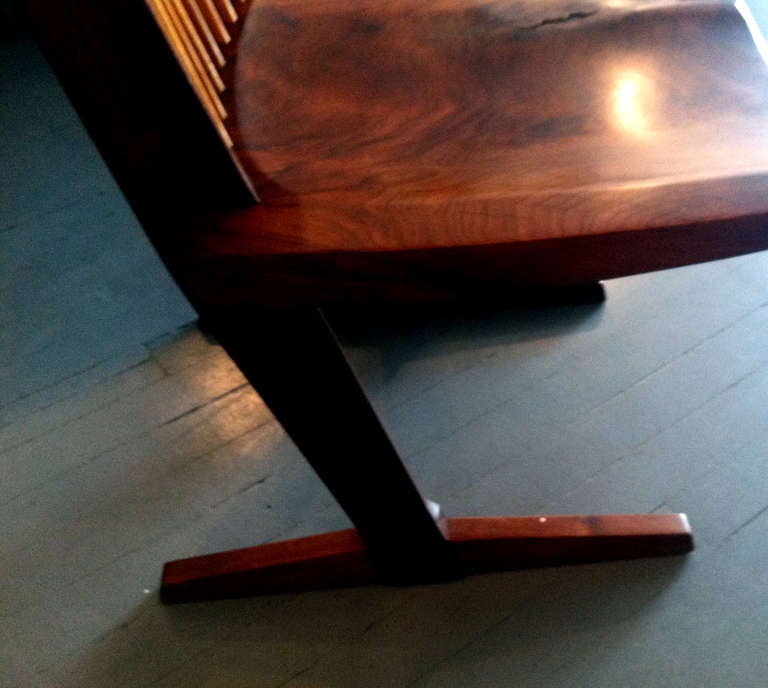 American Craftsman A Special Walnut Conoid Chair by George Nakashima