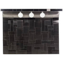 One of the Pair Cityscape Headboard with Lights Paul Evans for Directional 5