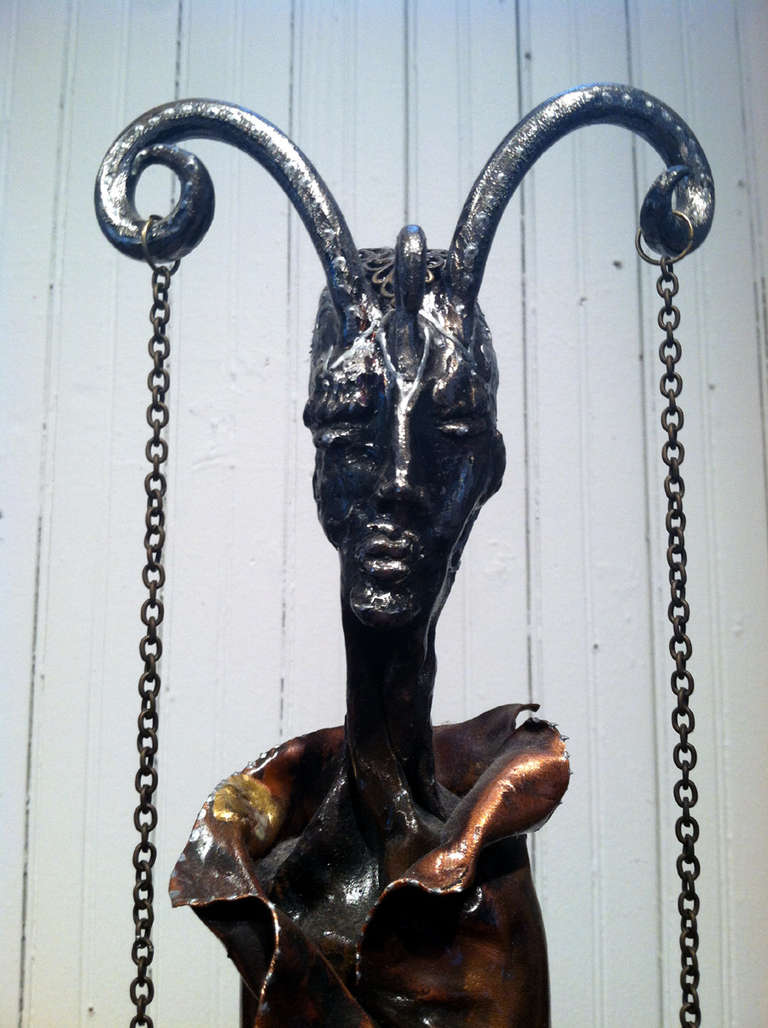 Sculpture en acier et cuivre de Marie-Josée Roy Bon état - En vente à Atlanta, GA