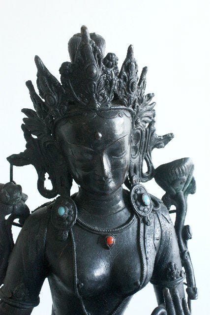 Antique Bronze bejeweled Tara from Nepal