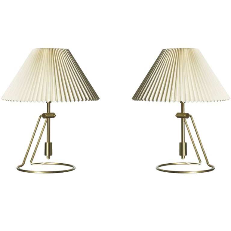 Pair of Brass Le Klint table lamp from Denmark