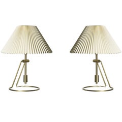 Pair of Brass Le Klint table lamp from Denmark