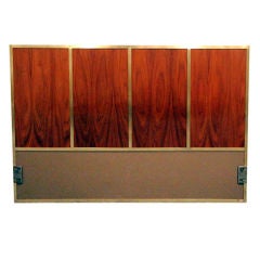 Walnut and Brass Headboard, Full-Size, Paul McCobb for Calvin