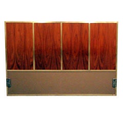 Walnut and Brass Headboard, Full-Size, Paul McCobb for Calvin