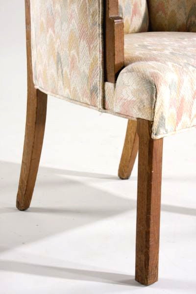 Twelve English Art Deco Oak Dining Arm chairs Trollope & Colls In Good Condition In Atlanta, GA