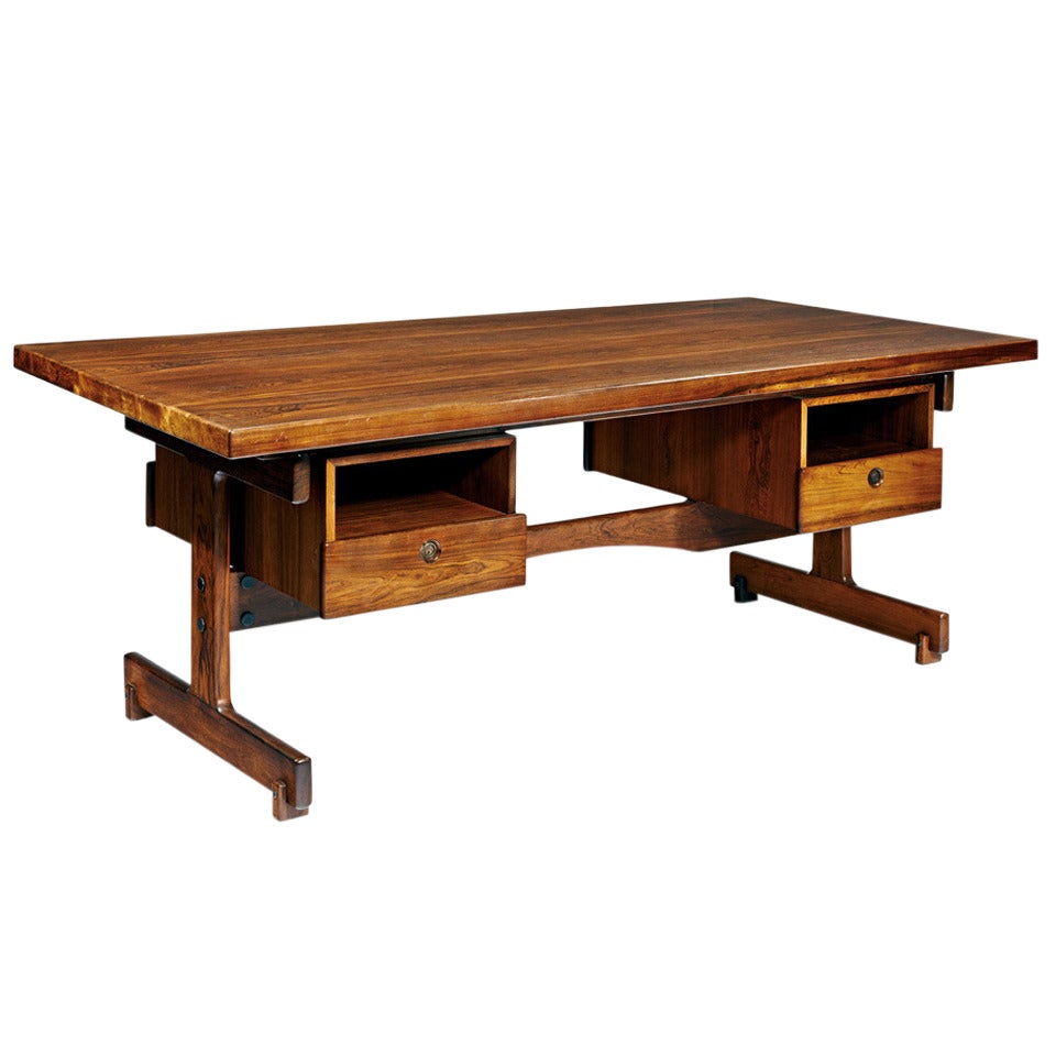 Brazilian Rosewood Desk by Sergio Rodrigues