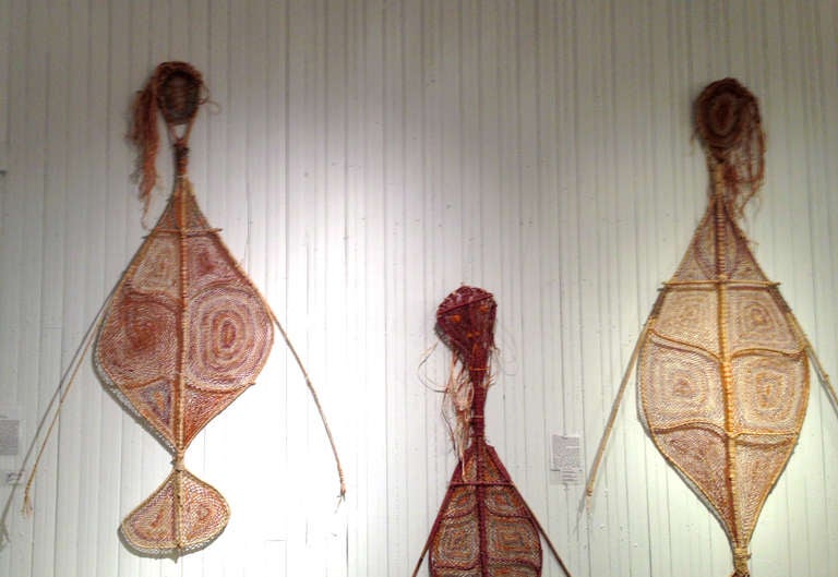 Tribal Australian Aboriginal Yawkyawk Fiber Sculpture For Sale