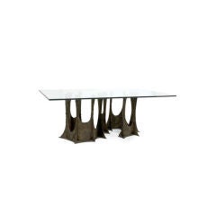 Bronze Dining Table by Paul Evans