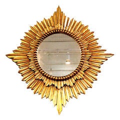 Vintage Gilt Sunburst Mirror