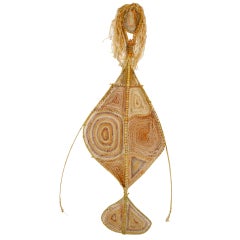 Australian Aboriginal Yawkyawk Fiber Sculpture