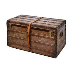 An Early Vintage Louis Vuitton Steamer Trunk large