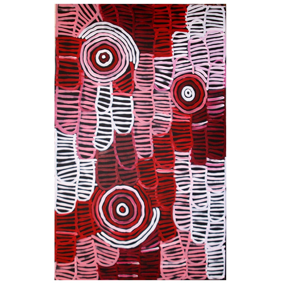 Australisches Gemälde der Aborigines von Minnie Pwerle im Angebot