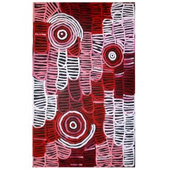 Retro Australian Aboriginal painting by Minnie Pwerle