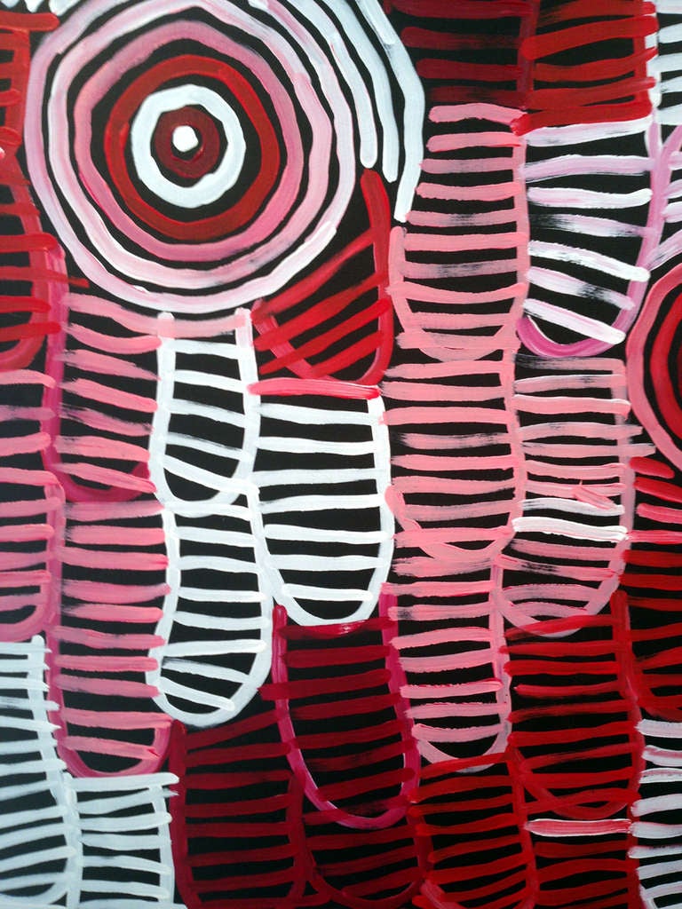 Moderne Peinture aborigène australienne de Minnie Pwerle en vente