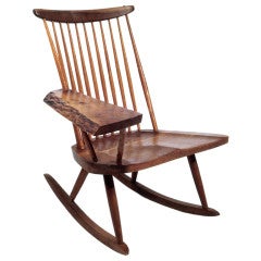 Hold Retro walnut single arm new rocker chair George Nakashima