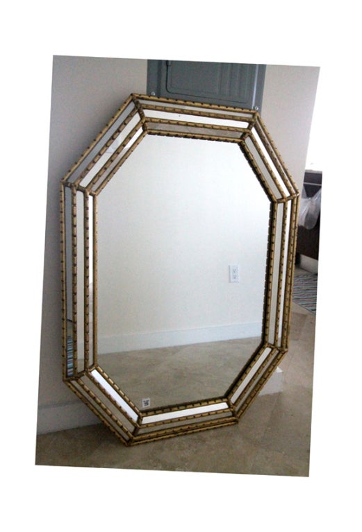 American A pair of Large Vintage La Barge Mirror with Gilt Frame