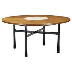 Walnut Center Table with Stone Insert by Harvey Probber 7