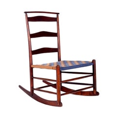 A Shaker Maple Rocking Chair with Shawl Bar