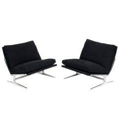 Pair lounge chairs Preben Fabricius & Jorgen Kastholm Bo-EX