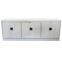 Large white lacquer sideboard credenza