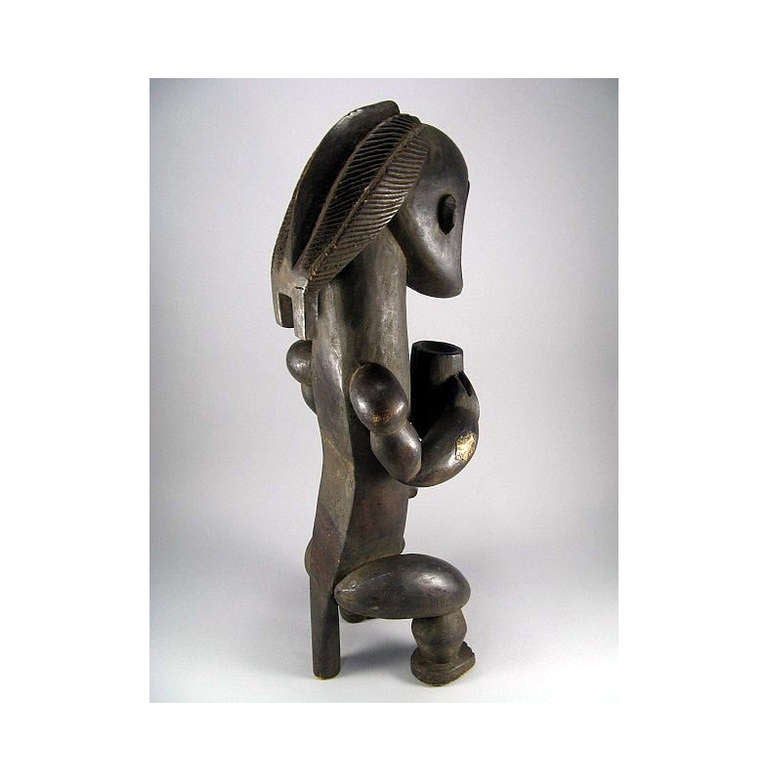 Fang Reliquary Figure Gabon African Tribal Art In Good Condition In Atlanta, GA