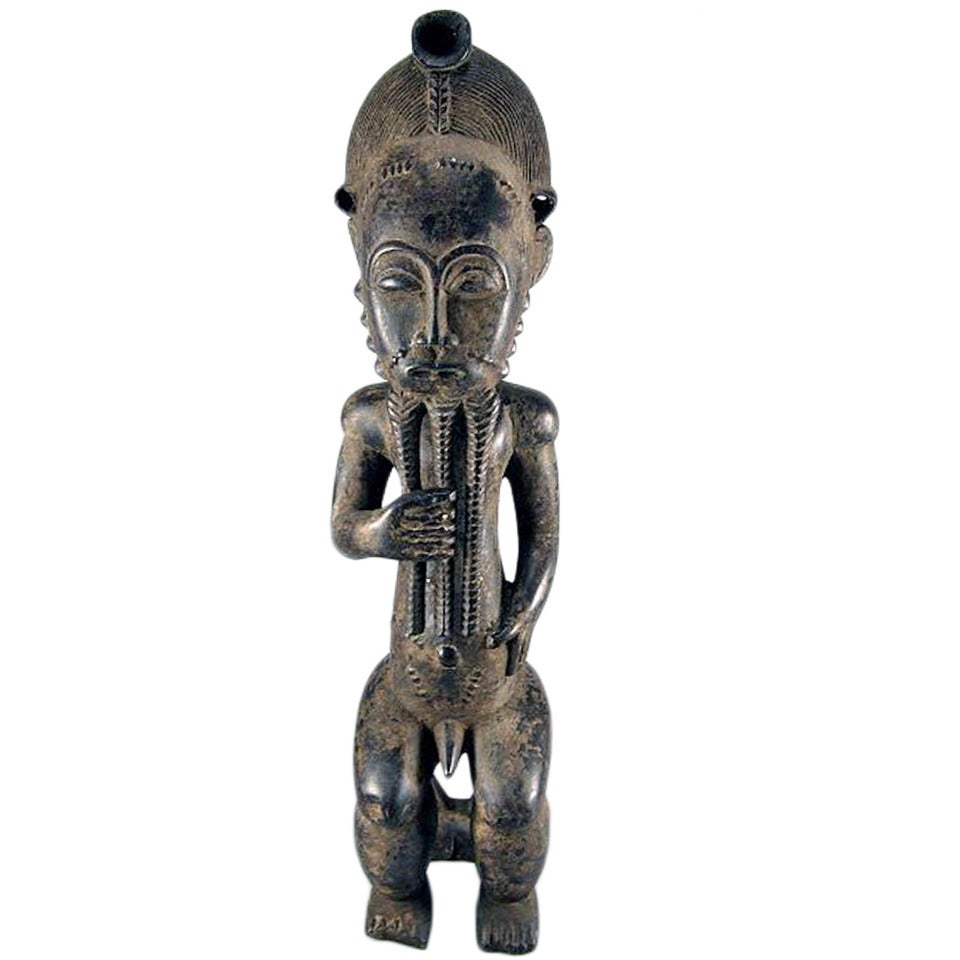 Baule male figure from Ivory Coast African tribal art