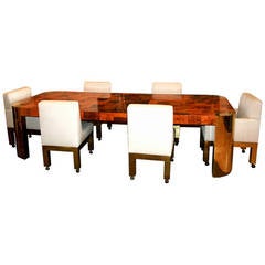 Curvilinear Dining Table with extension Paul Evans for Directional 8