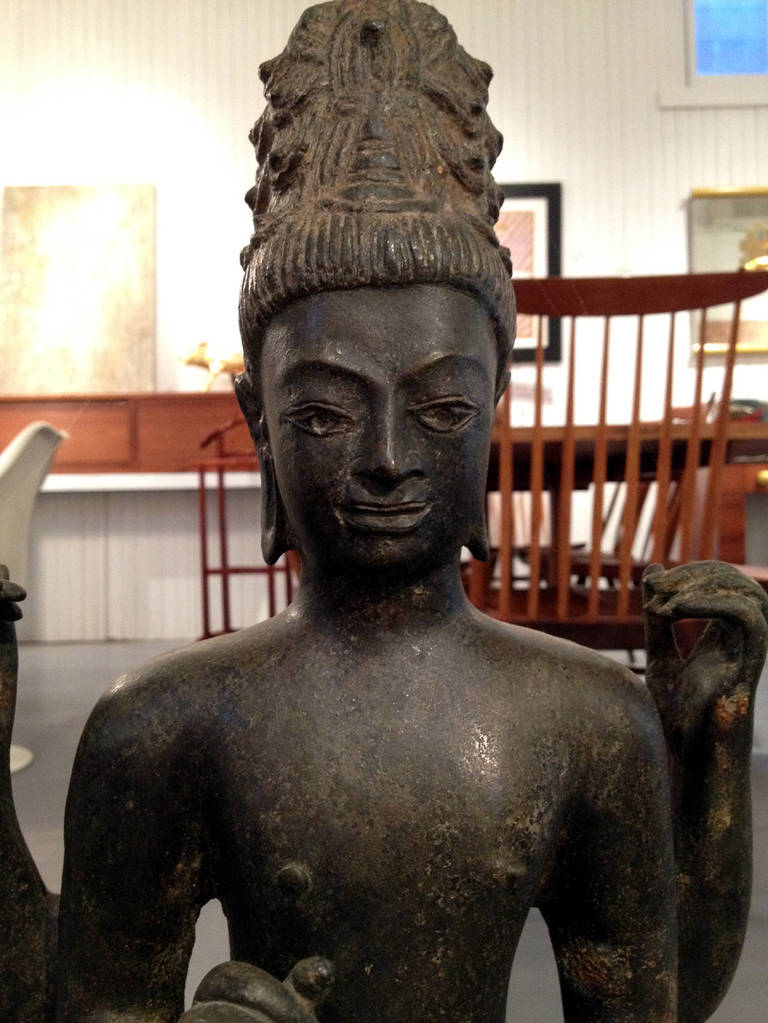 Bronze Statue Of Bodhisattva Avalokitesvara Thailand at 1stdibs
