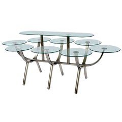 Glass and Steel Banquet Table by Design Institute of America