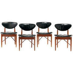 A Set of Four early teak and chairs Finn Juhl made by Niels Vodder