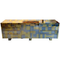 Large Cityscape Credenza by Paul Evans