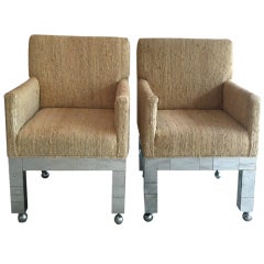 Pair Cityscape Paul Evans arm chairs Directional